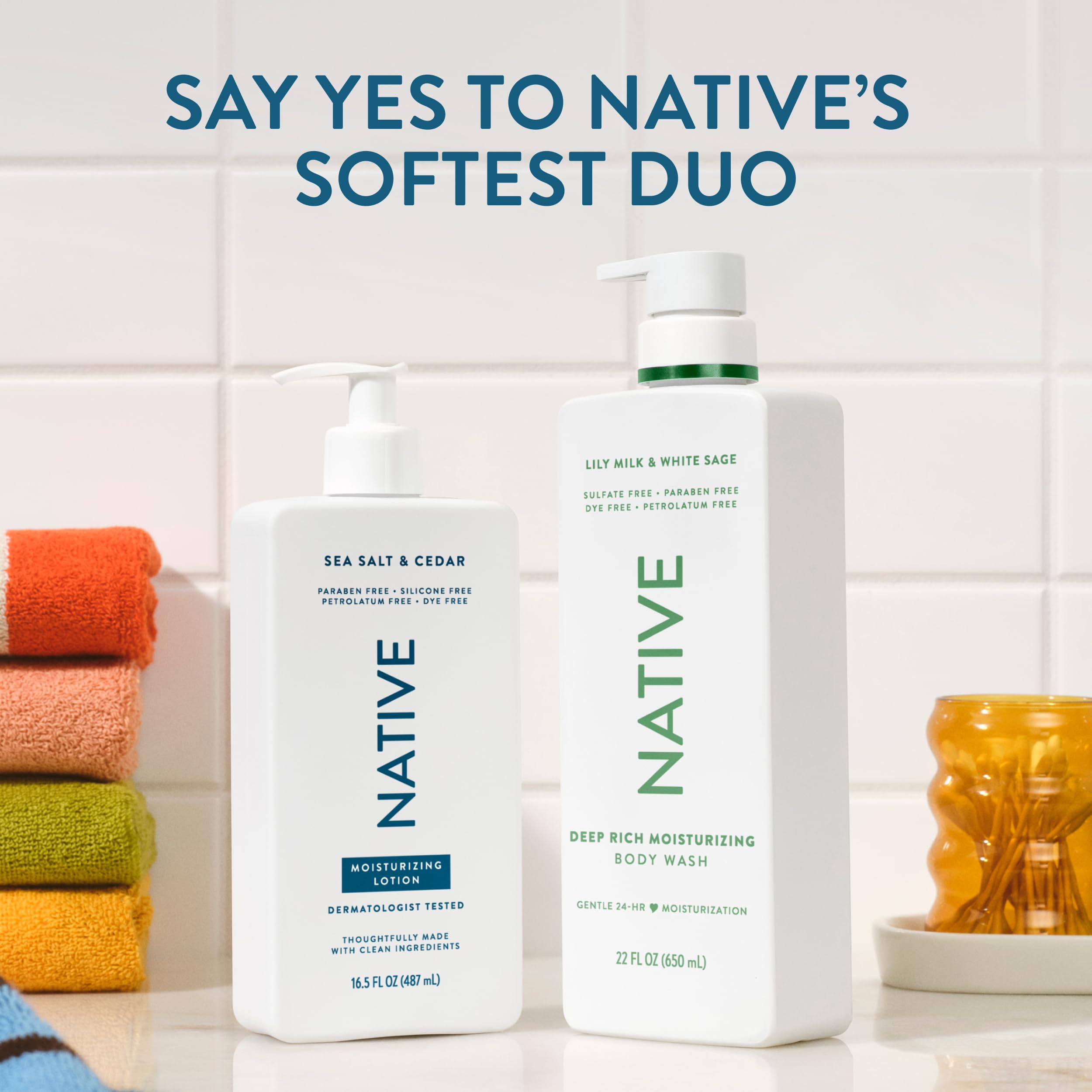 After-use forearm with smooth skin demonstrating Native moisturizing effect
