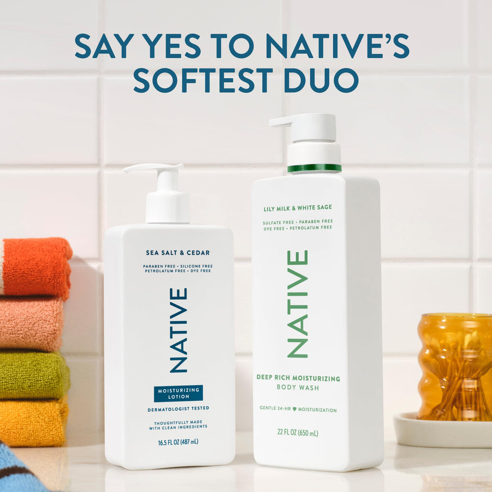 After-use forearm with smooth skin demonstrating Native moisturizing effect