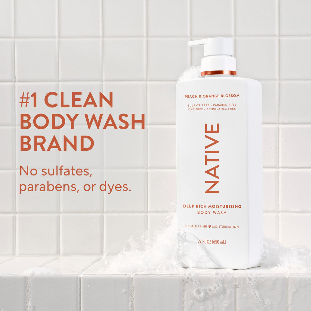 Native pump close-up highlighting dispenser and easy one-handed use benefit
