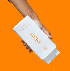Close-up of creamy lather from Native body wash illustrating gentle moisturizing benefits