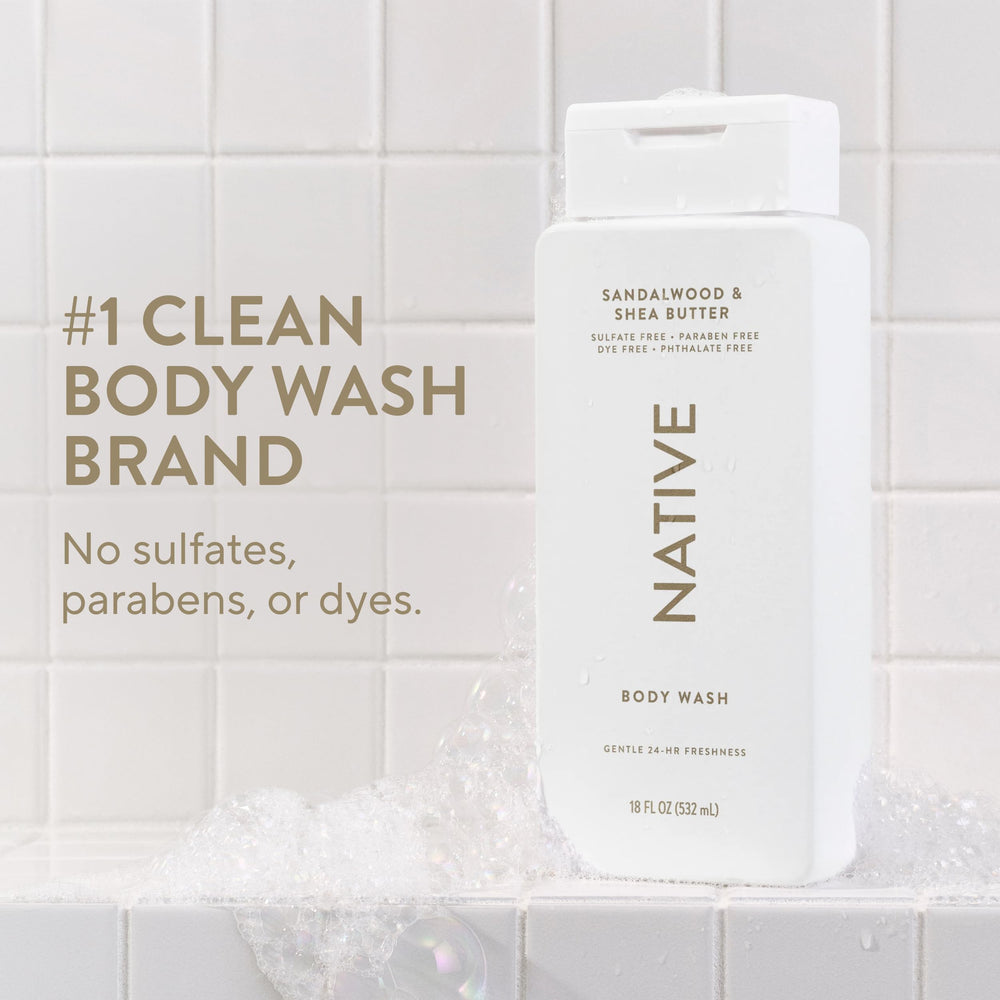 Native creamy lather close-up demonstrating gentle foam and hydrating feel