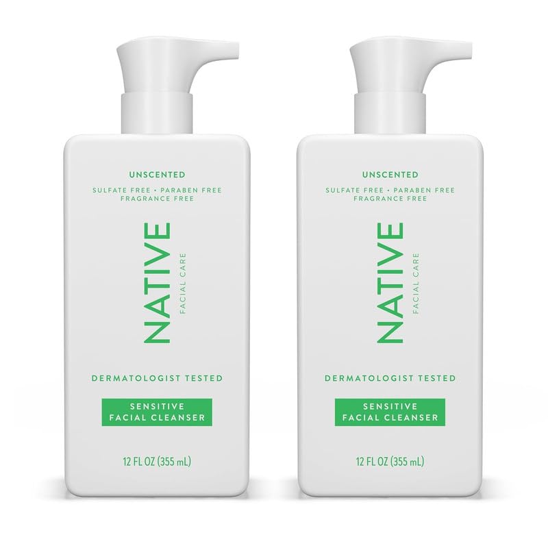 Native front packaging showing unscented face wash and benefits