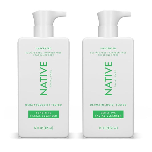 Native front packaging showing unscented face wash and benefits