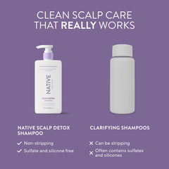 Native shampoo pouring into palm highlighting smooth consistency and easy application