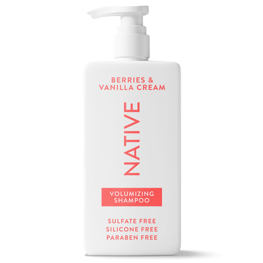 Native label close-up highlighting ingredients and clean formulation benefits