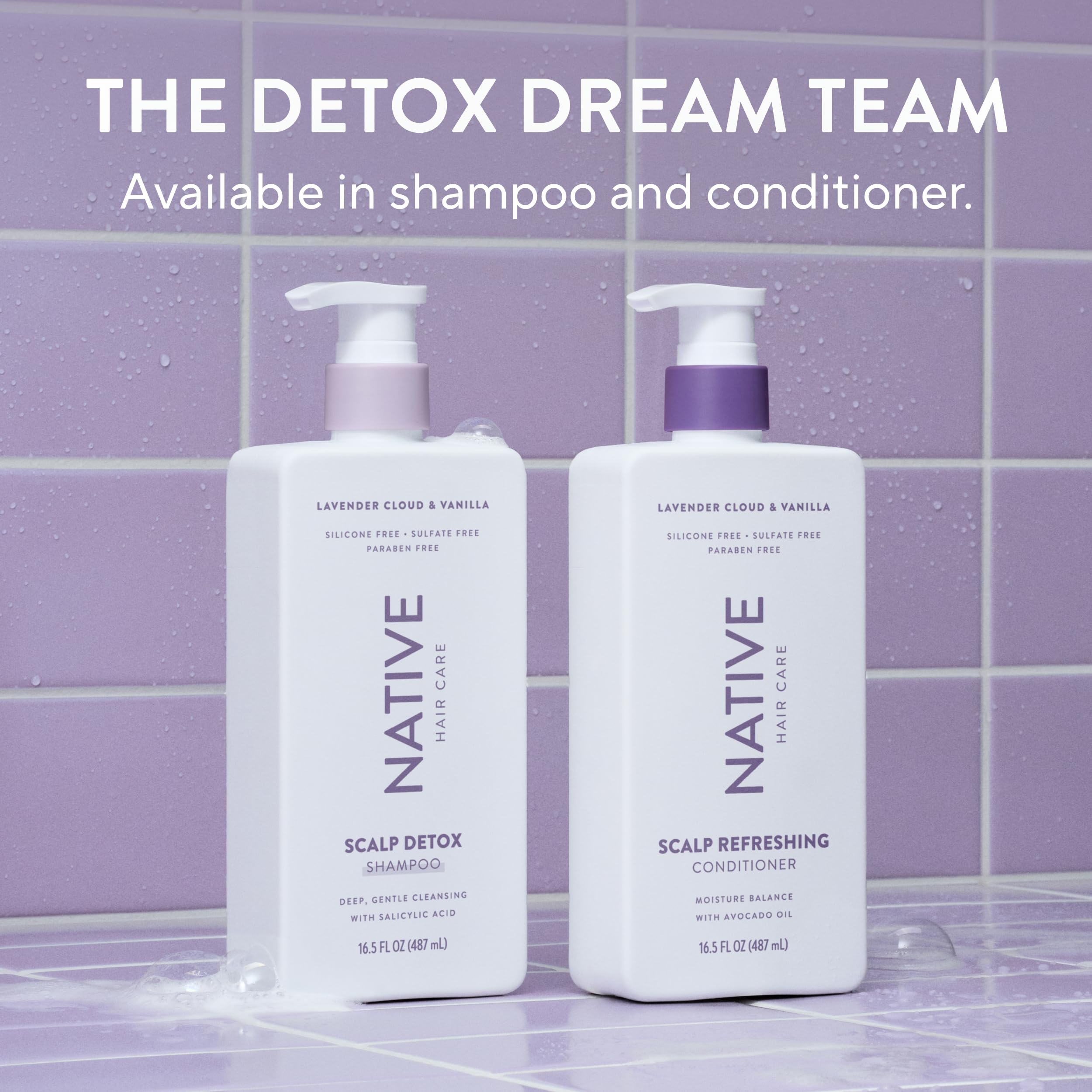 Native shampoo paired with conditioner to show complementary routine benefits