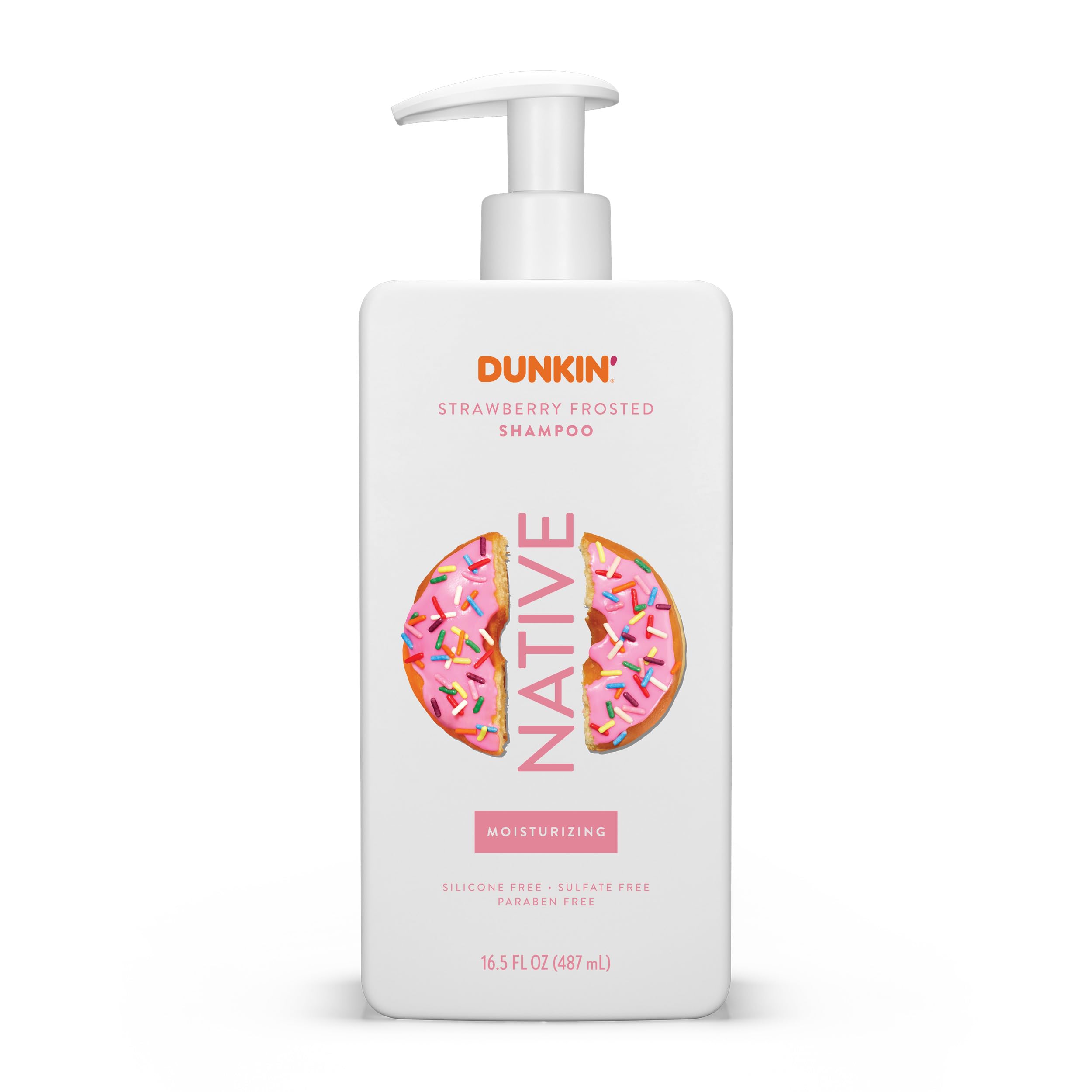 Native shampoo on bathroom counter near towel creating joyful routine benefit