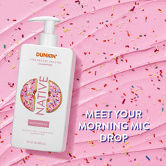 Native shampoo pump closeup highlighting easy dispensing and user convenience benefit
