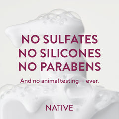 Native shampoo paired with conditioner showing complete strengthening routine