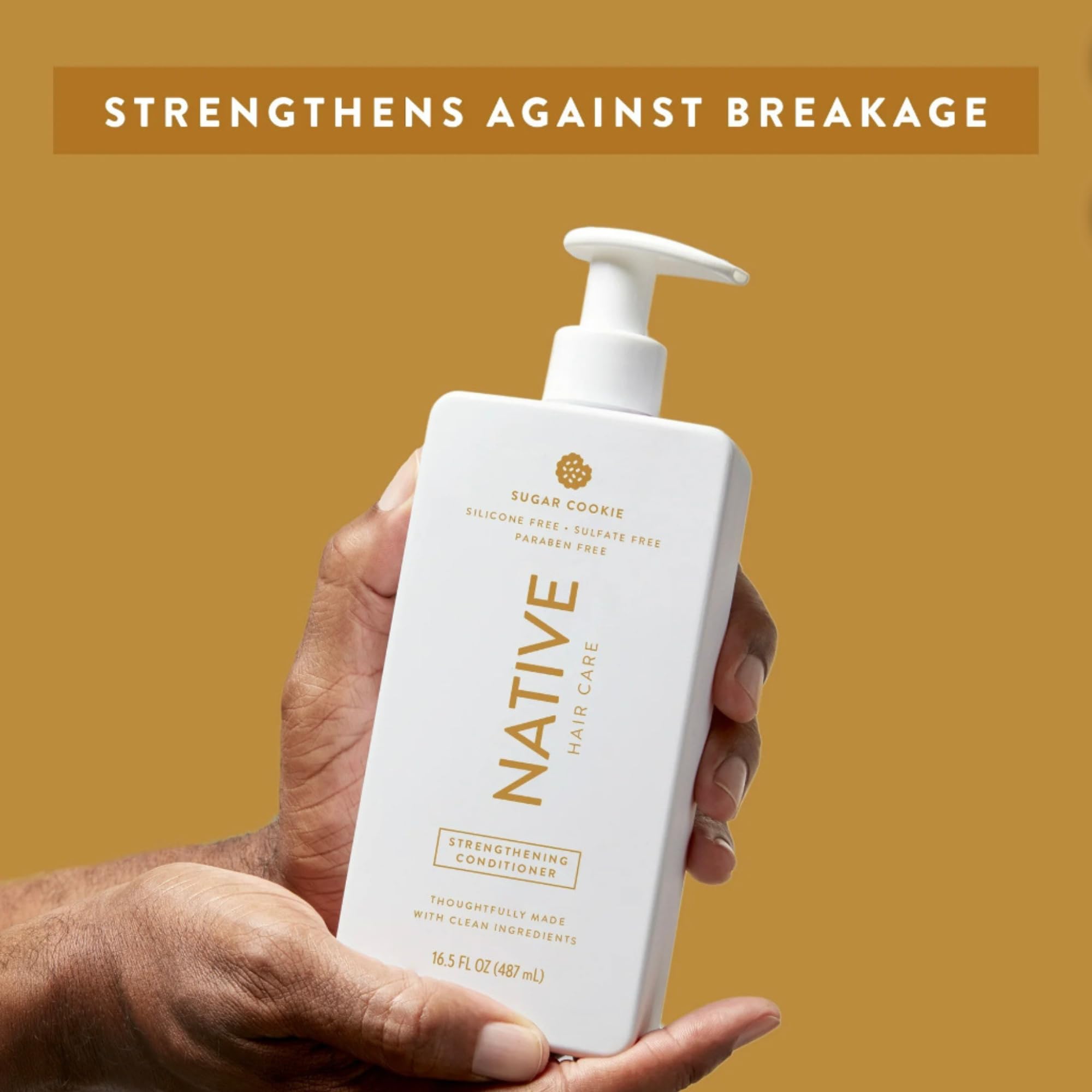 Native conditioner inside shower with shampoo showing compatible clean routine