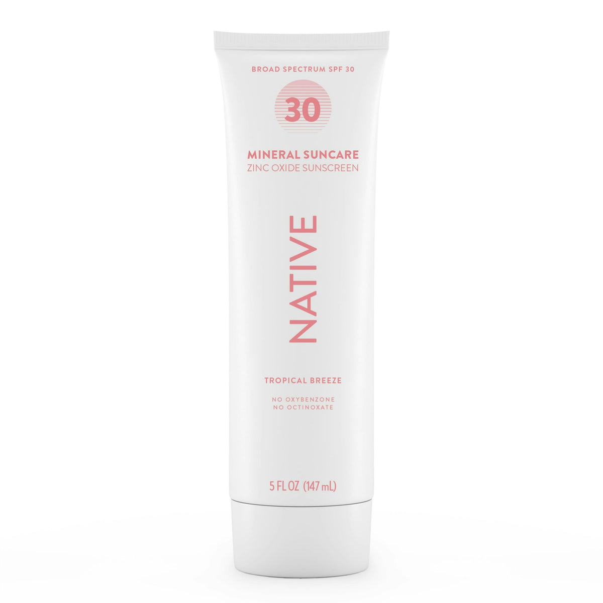 Native sunscreen front tube showing brand and SPF 30 protection benefit