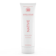 Native sunscreen front tube showing brand and SPF 30 protection benefit