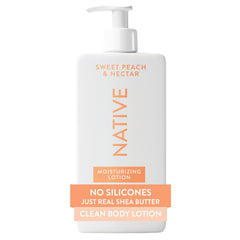 Native front pump bottle showing size and easy dispensing benefit