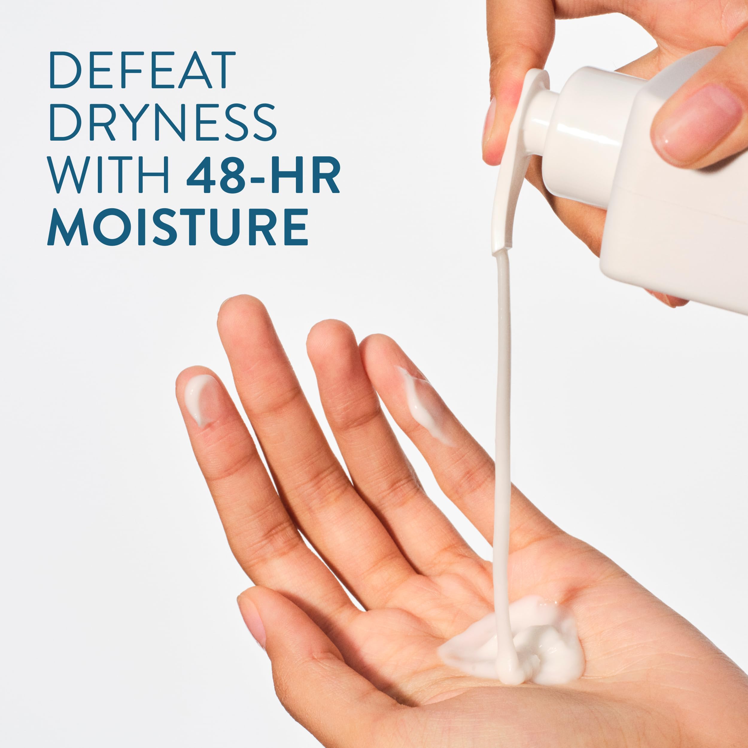 Native lotion texture close-up highlighting creamy quick-absorbing feel