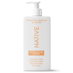 Native front pump bottle showing brand and easy dispensing benefit