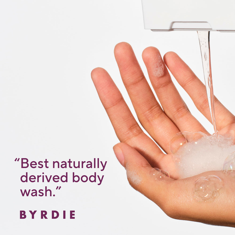 Native pump dispensing body wash foam for easy, controlled lathering