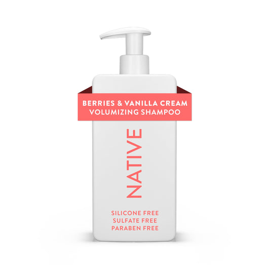 Native front bottle view showing label and easy pump for everyday use