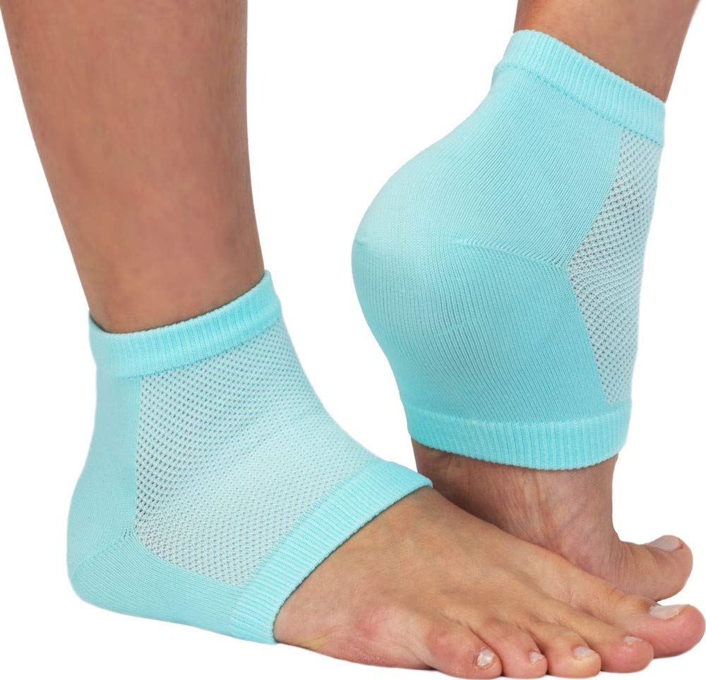 NatraCure vented heel sleeves front view showing slim fit and color benefit