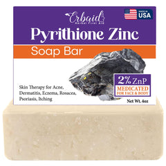 Natrulo soap front packaging shows active 2% zinc pyrithione benefits