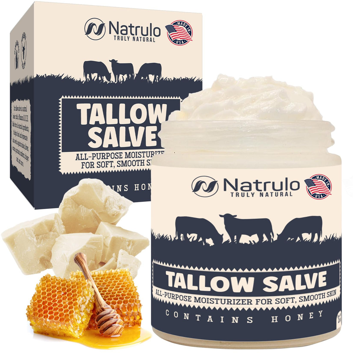 Natrulo front jar view showing packaging and natural balm benefits