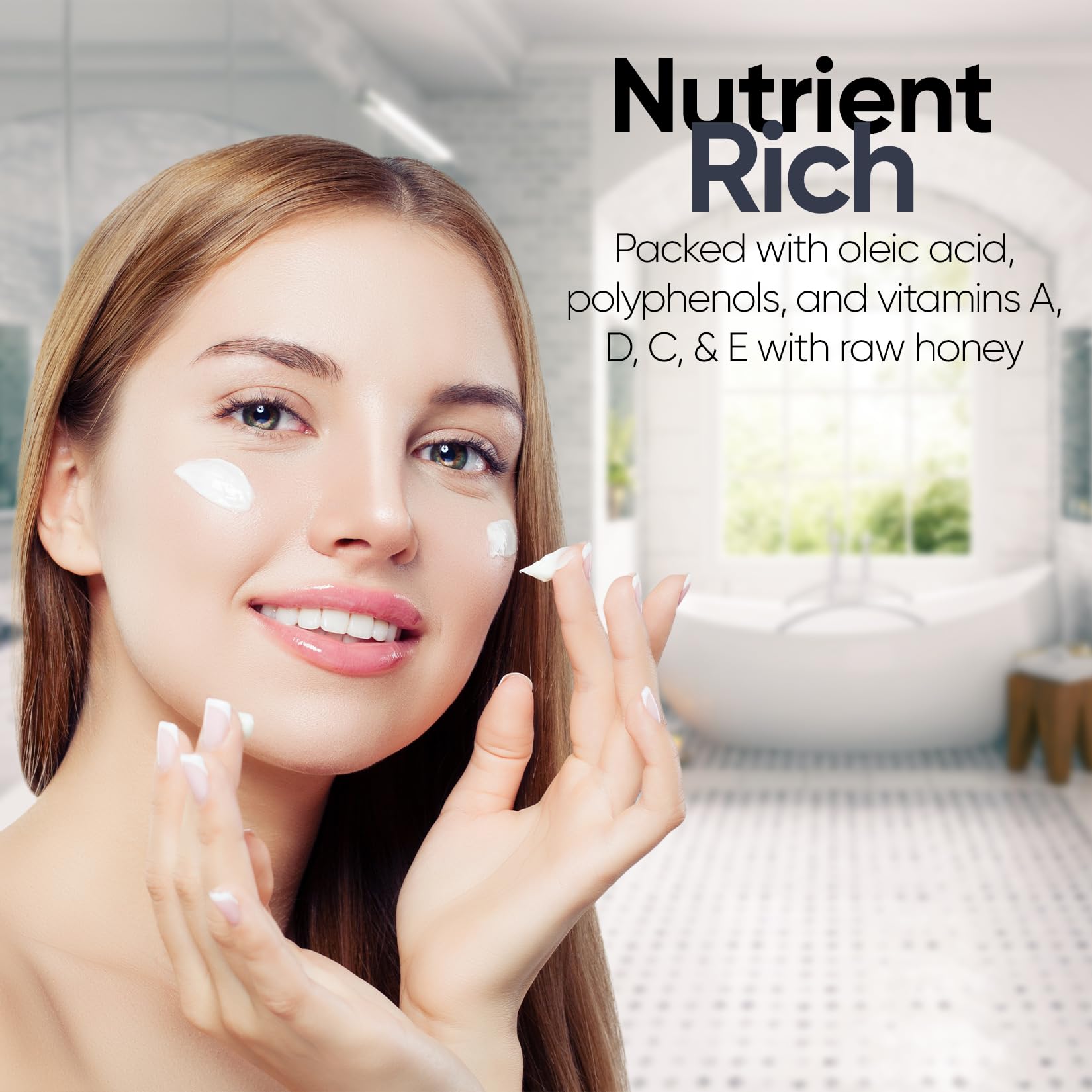 Natrulo salve on bathroom shelf lifestyle suggesting daily skincare use