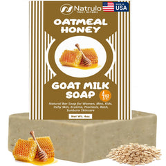 Natrulo soap front package showing gentle cleanser benefits
