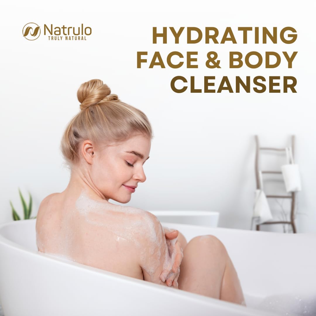 Natrulo soap lather in hand demonstrating mild cleansing benefit