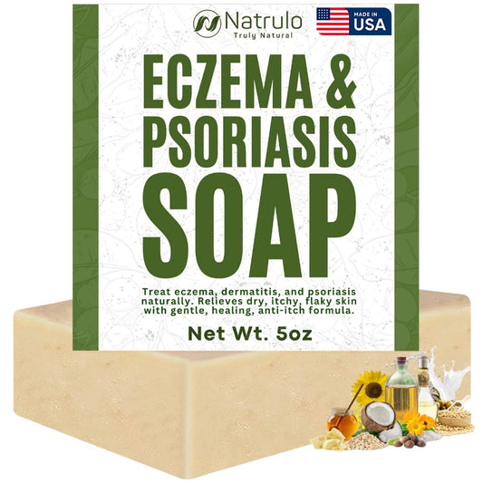 Natrulo front packaging showing bar and benefits for gentle cleansing