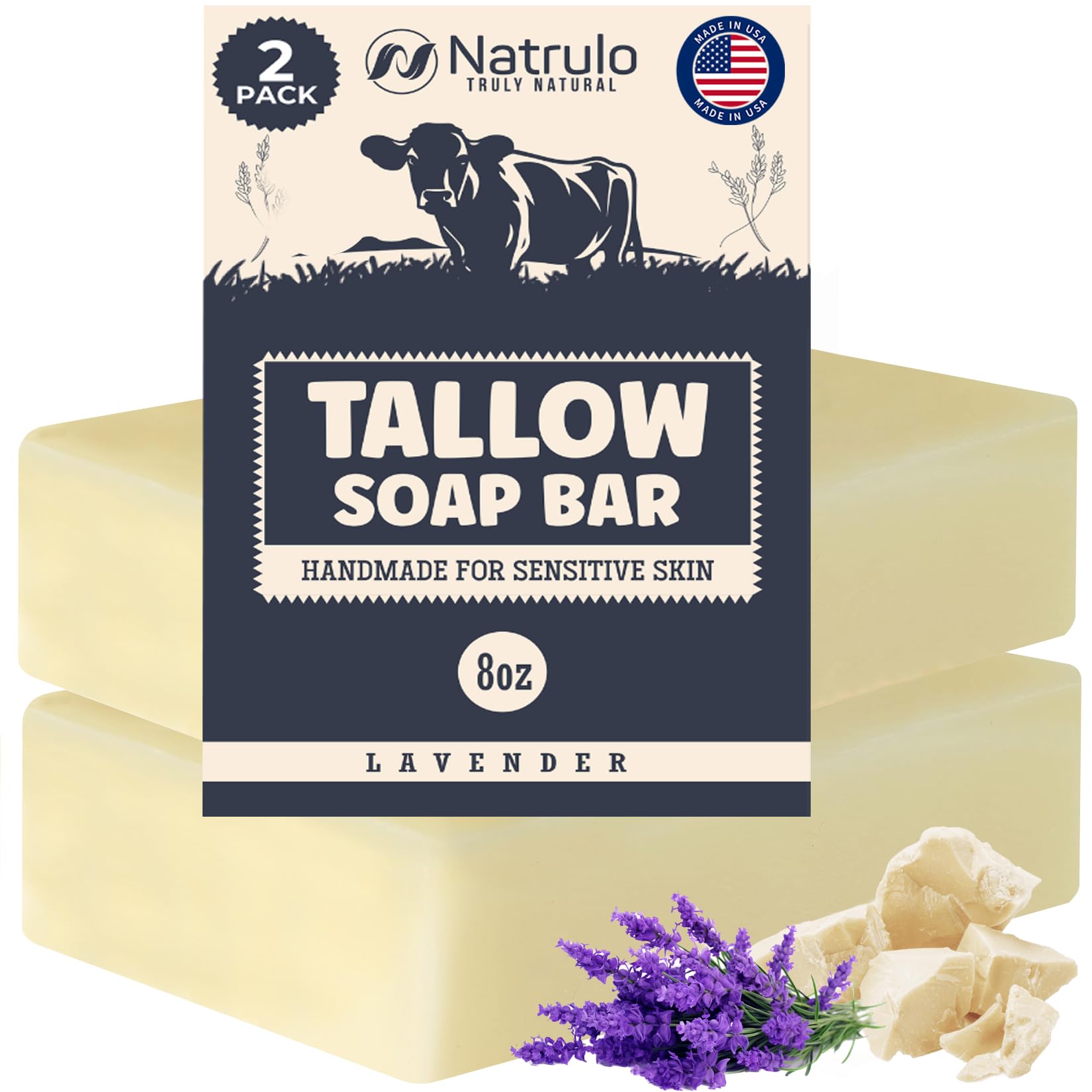 Natrulo front packaging showing bar and calming lavender scent benefit