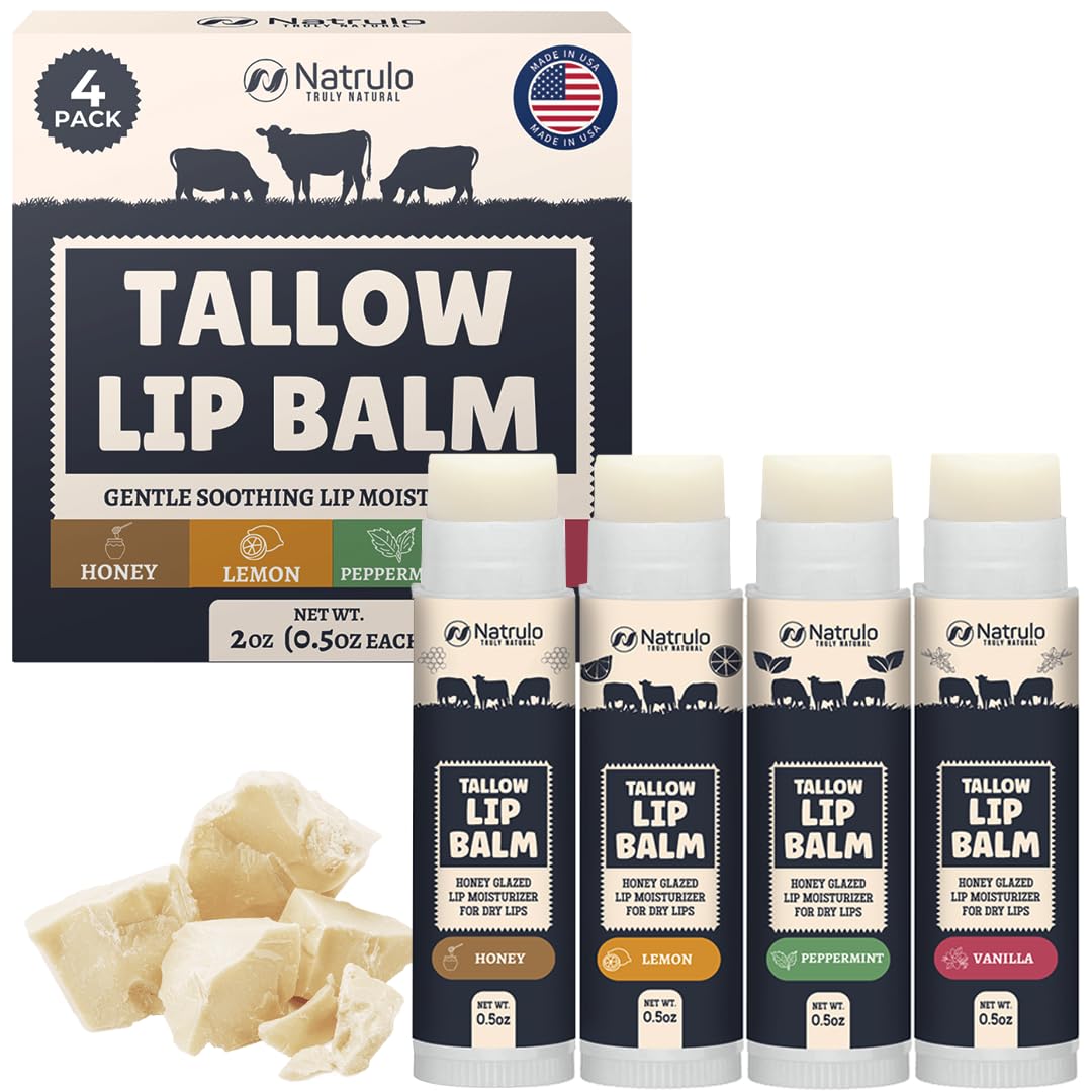 Natrulo front tube showing beef tallow balm and brand benefits