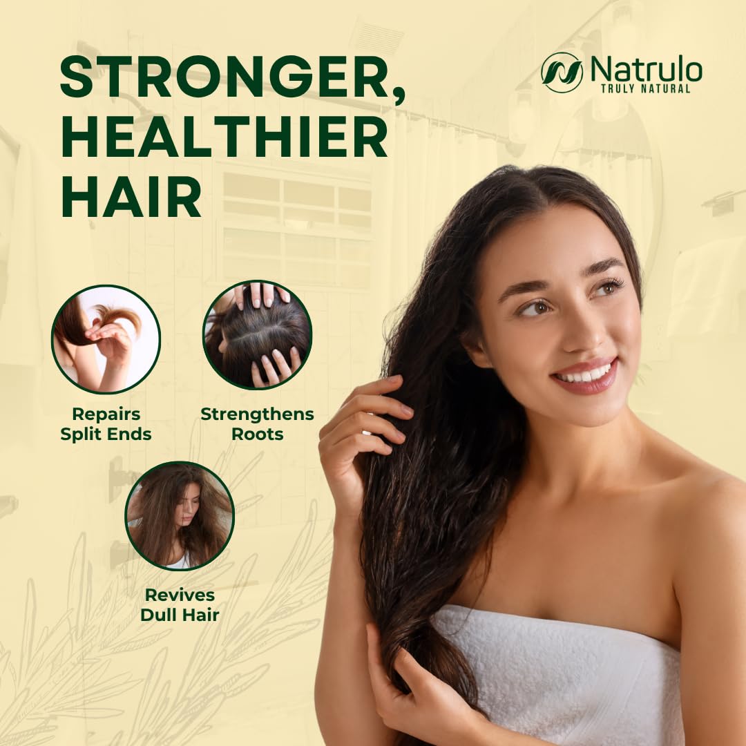 Natrulo rosemary and biotin ingredients highlighting natural nourishment