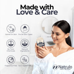 Natrulo label close-up highlighting ingredient list and transparency benefit
