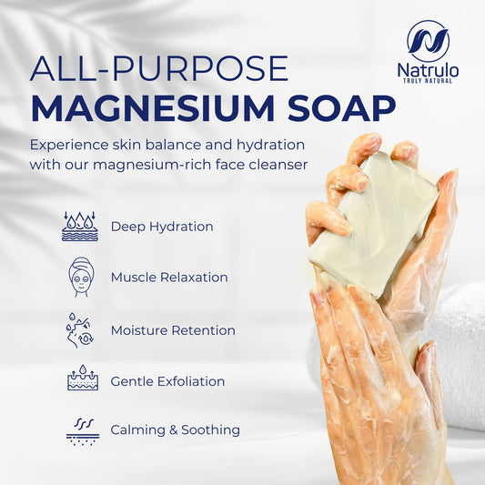 Natrulo magnesium soap close-up texture and creamy lather for gentle exfoliation