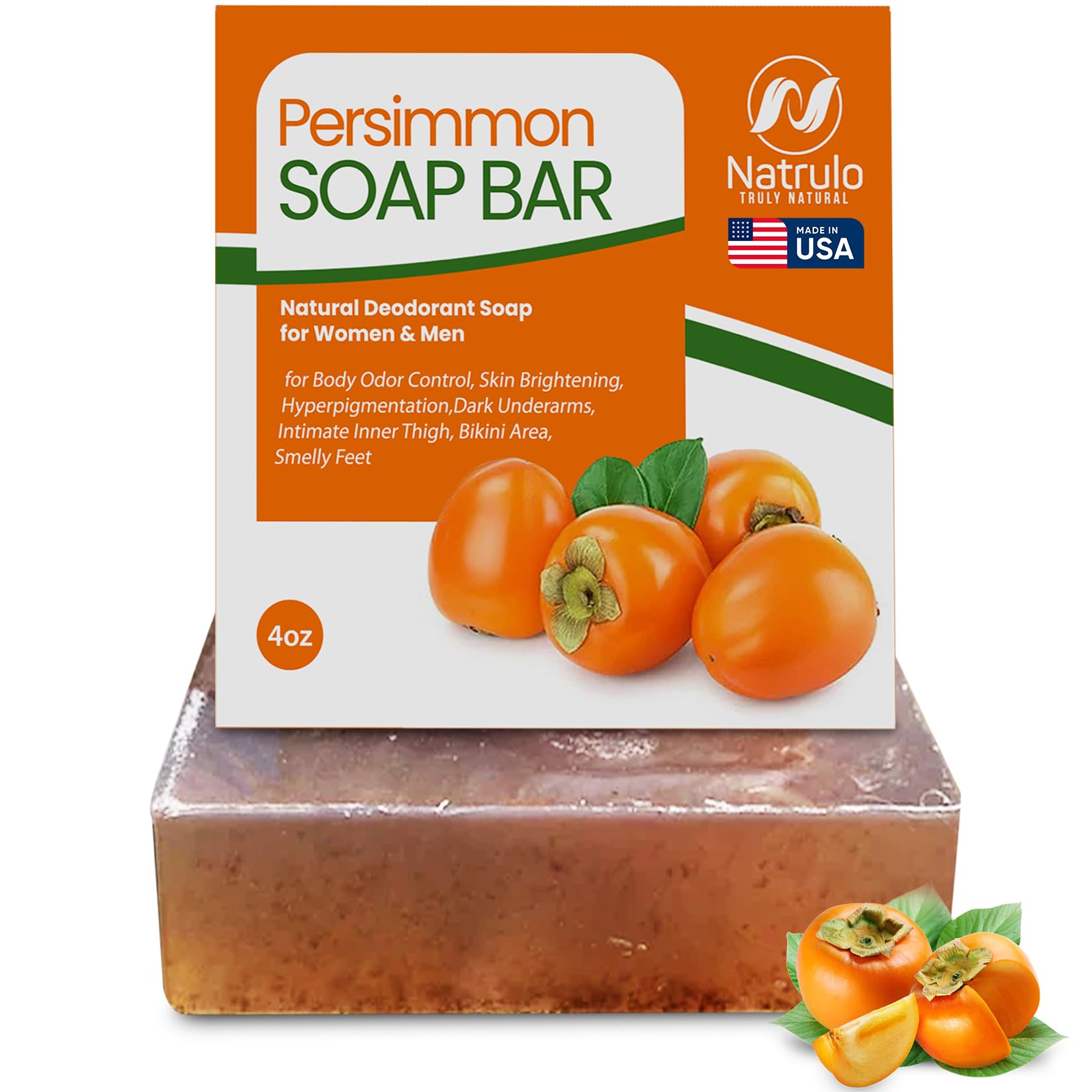 Natrulo persimmon bar front packaging shows brand and scent for clear selection