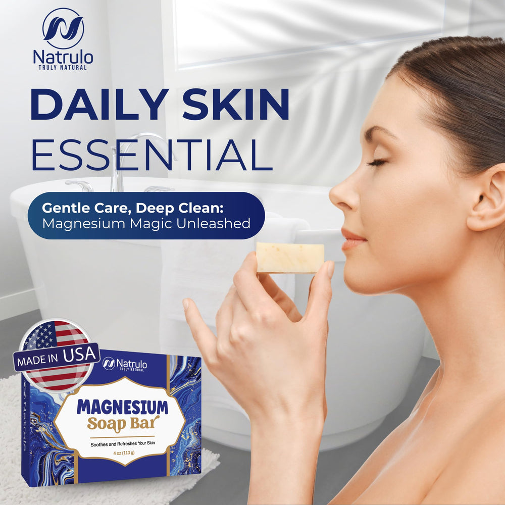 Natrulo ingredients label close-up highlighting Dead Sea magnesium and oils
