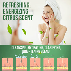 Natrulo face wash being dispensed into hand illustrating easy, non-drying application