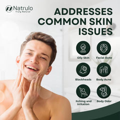 Natrulo lather in hand demonstrating gentle cleansing