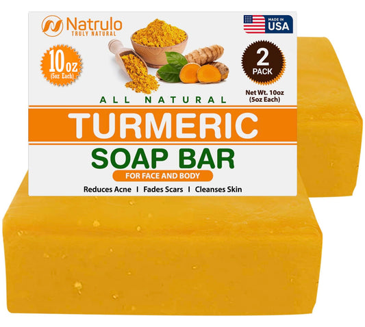 Natrulo soap front packaging showing brightening benefits and natural ingredients