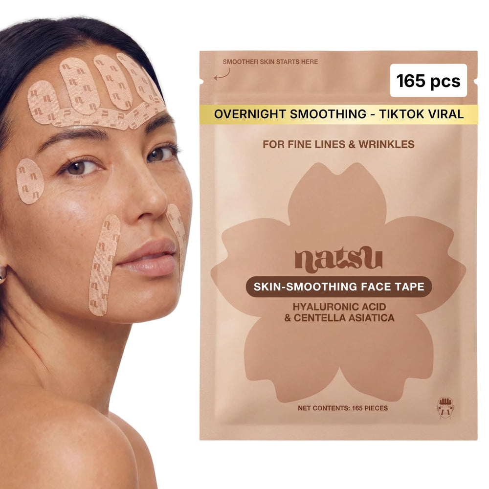 Natsu front packaging showing 165pcs and product benefits for overnight smoothing