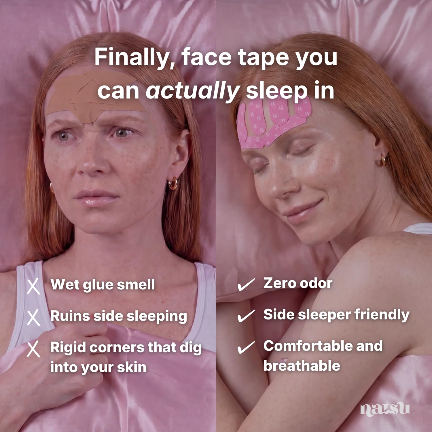 Natsu array of pre-cut shapes illustrating targeted wrinkle coverage