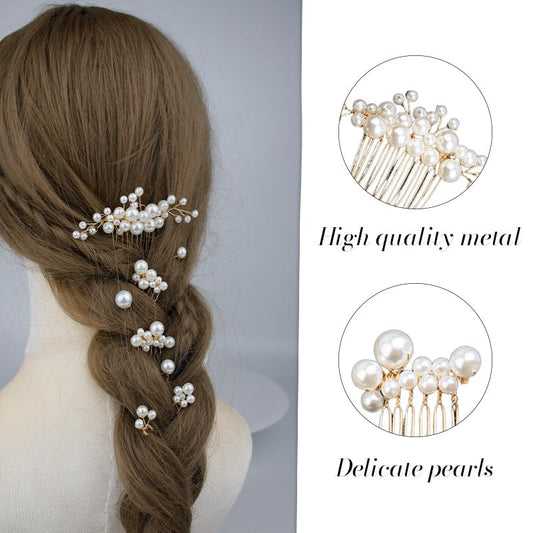 Naturahand ornate comb close-up highlighting pearl and rhinestone detailing and durability