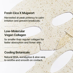 NATURAL DERMA PROJECT product label highlighting vegan collagen and ingredient clarity
