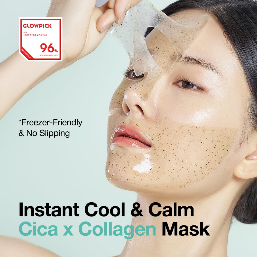 NATURAL DERMA PROJECT mask held in hand to show real size and fit benefit