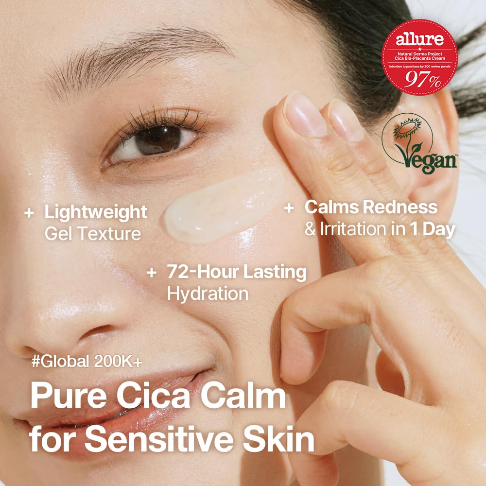 NATURAL DERMA PROJECT open jar texture illustrating lightweight absorption