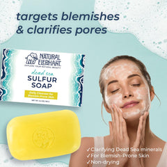 Natural Elephant soap texture close-up highlighting mineral specks for gentle exfoliation