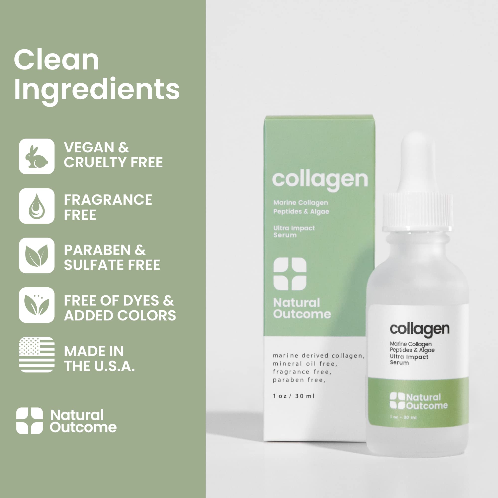 natural outcome bottle with hyaluronic acid visual showing hydration benefit