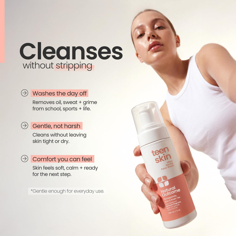 Natural Outcome close-up foam texture demonstrating gentle cleansing action