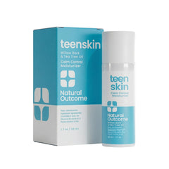 natural outcome front packaging showing teen-focused moisturizer and benefits