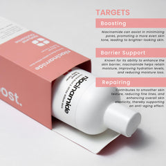 natural outcome ingredient texture with aloe and niacinamide for soothing hydration