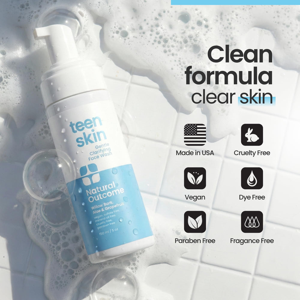 natural outcome label detail highlighting natural ingredients and no parabens